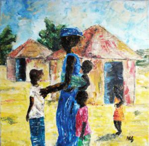 Peinture de Mily: Sénégal