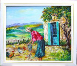 Peinture de Marie-Paule ALBANESE: Les becs affamés