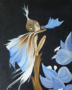 Peinture de alvesc: Lutin papillon