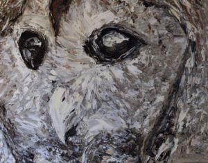 Peinture de cecile guiard: la Chouette