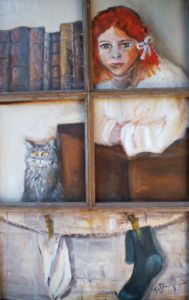 Peinture de Felix: A la Fenetre