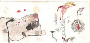 Dessin de Jean dit Georges Sieurac: chien avec collier