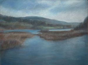 Dessin de Jacqueline DARDEL-KORMANN: Lac de St-Point en automne 1