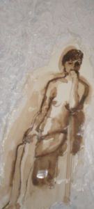 Dessin de Christibess: femme qui pense