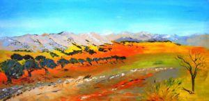 Peinture de Laure Leprince: L'oliveraie