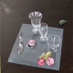 Peinture de annie massollo: Les trois Verres