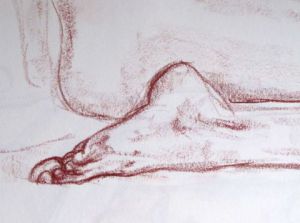 Dessin de Didier MALLARD: Nu modèle vivant