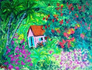Peinture de MARIE INDIGO: Glimpse of paradise