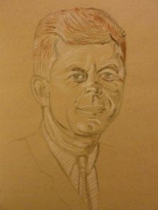 Dessin de Catherine Brunet: Kennedy
