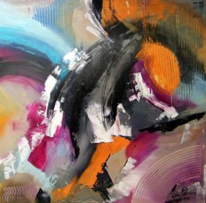 Peinture de Eric Ros : Orage pourpre