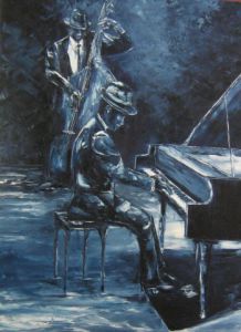 Peinture de edith dago: duo jazz 3