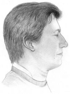 Dessin de AS: Jeune homme de profil