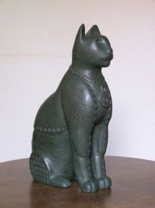 Sculpture de Xavier Jarry-Lacombe: Chat Egyptien