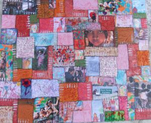 Peinture de carole zilberstein: Liens tissés autour de l'enfance de l'espoir et de la joie