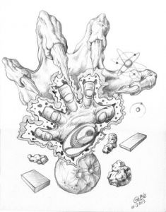 Dessin de GeBe: main mise