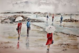 Peinture de Catherine VALETTE: Pêche et balade