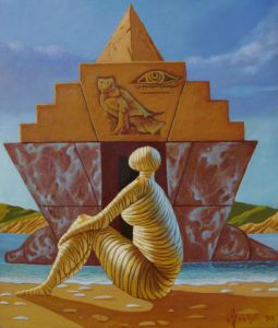 Peinture de Jean Micheli: L'attente