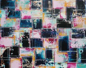 Peinture de Olivia BOA: City's chessboard