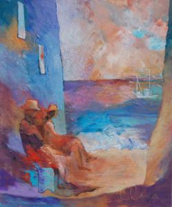 Peinture de Claire BIETTE: l'attente