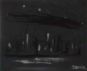 Peinture de Denia: Pont naïf