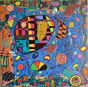 Peinture de Embe: clair de lune dans la prairie de la galaxie d'androméde