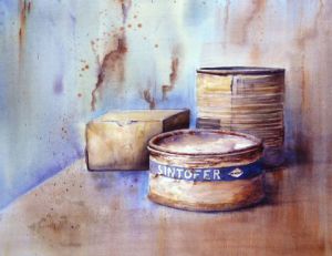 Peinture de Francoise TOLBIAC: Rongées par le temps