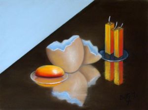 Peinture de BETTY-M peintre: Jaune bougie