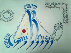 Oeuvre de Odile Pierron: Om benza sato houng ( mantra tibétain )