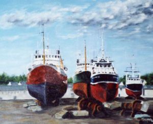 Peinture de KAN: Le slipway