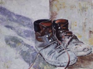 Peinture de KAN: Moi, mes souliers ( Félix Leclerc)