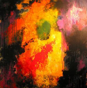 Peinture de jean pierre MALLET: Tête verte