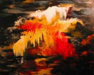 Peinture de jean pierre MALLET: Paysage flamboyant 4