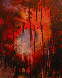 Peinture de jean pierre MALLET: Paysage flamboyant 20