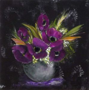 Peinture de MARTINE GREGOIRE: LE BOUQUET VIOLET