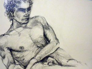 Dessin de Christelle Larson: Nu