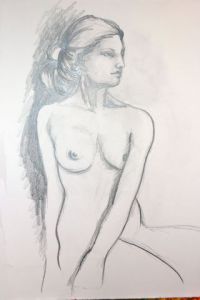 Dessin de Christelle Larson: Nu