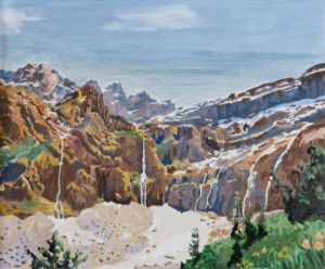 Peinture de Daniel Blondeau: Cirque de Gavarnie