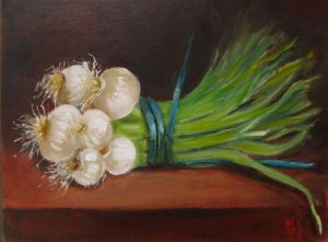 Peinture de MONIQUE SHAW: Les oignons de printemps