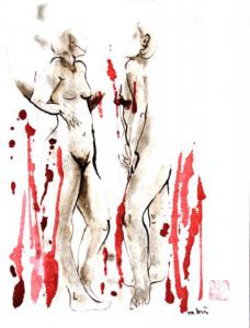 Dessin de Monick Bres : Un brin de causette