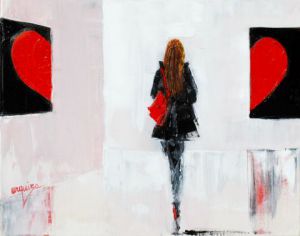 Peinture de Chantal  Urquiza: Coeur brisé