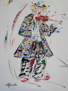 Peinture de MICHEL GAMBIER: Clown E 52