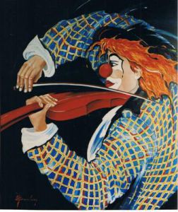 Peinture de MICHEL GAMBIER: Violoniste