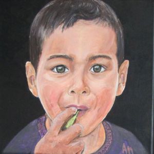 Peinture de annie massollo: Le petit Sarde