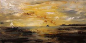 Peinture de Catherine VALETTE: Les feux du Diamant