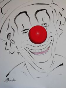 Peinture de MICHEL GAMBIER: Sans titre Esquisse E 54