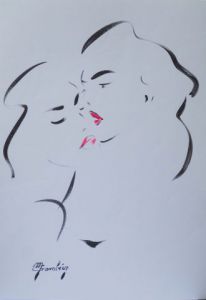 Peinture de MICHEL GAMBIER: Sans titre Esquisse E 33