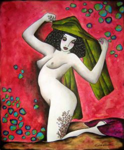 Peinture de Ah Tatieva : Drapé à l'oriental