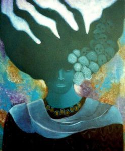 Peinture de Monique Bossicart: MIROIR D'UNE AME SOMBRE