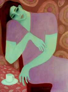 Peinture de Monique Bossicart: MATIN ROSE