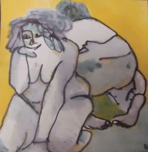 Dessin de Patricia PONS ENGELS: dos à dos